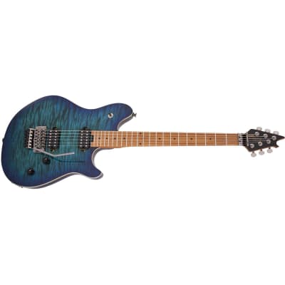 EVH Wolfgang Standard Quilt Maple Electric Guitar, Baked Maple Fingerboard, Chlorine Burst image 14