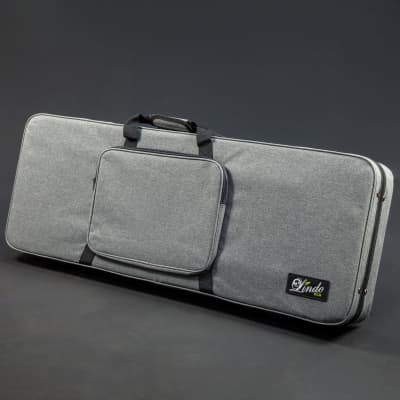 Lindo Electric Guitar Eco Hard Case | Plush Lined with Storage Pockets | Sustainable and Eco-Friendly | Designed in The UK | Grey Fabric Finish (Guitar NOT Included) image 8