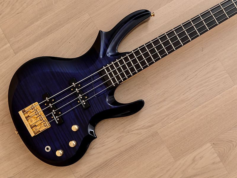 ESP Forest Bass Order Made See Thru Purple Sunburst Flame Top, Japan w/  Seymour Duncan Basslines