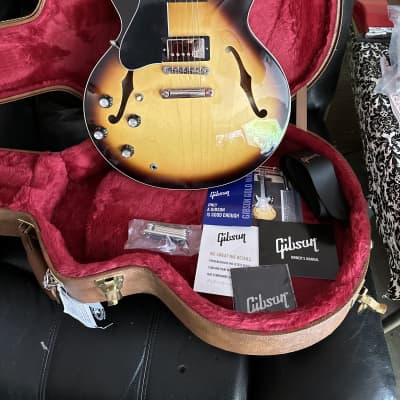 Rare” * Left Handed* 61’ vintage reissue, Gibson ES - 335 2021 - Nitrocellulose/Vintage ES-335  2021 - Tobacco Sunburst image 1