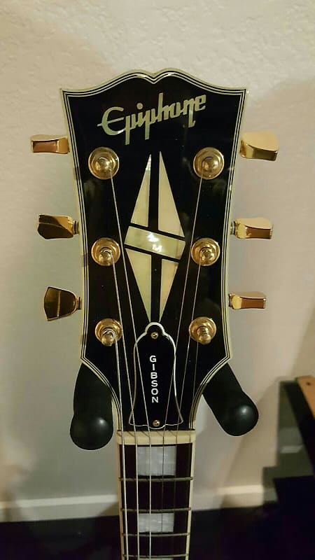 2001 Epiphone Japan Les Paul Custom . Awesome White. | Reverb