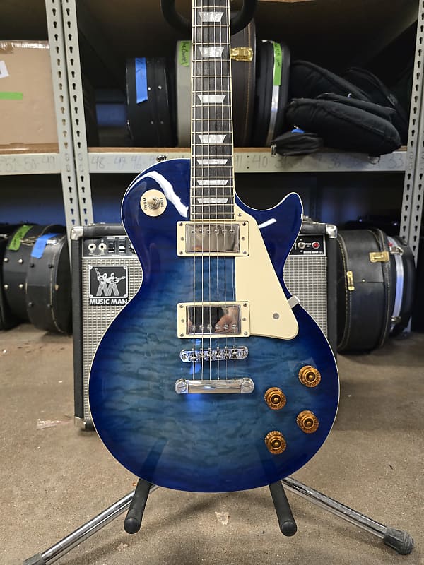 Epiphone Les Paul Standard Quilt Top PRO Trans Blue Reverb