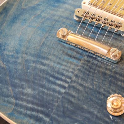 2015 Gibson Les Paul Traditional 100 Single-Cut Electric Guitar Ocean Blue image 6