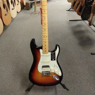 New Fender American Ultra Stratocaster HSS Electric Guitar - Ultraburst with Fender Deluxe Molded Case image 2
