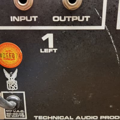 Tapco 4400 Rack Mount Reverberation Spring Reverb System 1970s Black Needs Service image 8