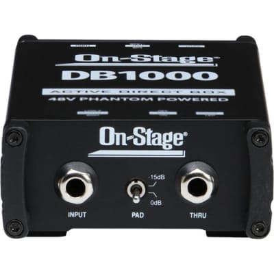 On-Stage DB1100 Active Direct Box - Black image 1