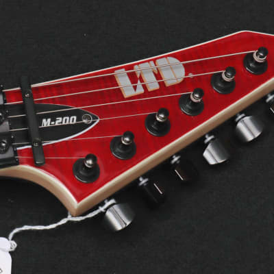 ESP LTD M-200FM Electric Guitar Red See Thru - W/Setup & Bag image 6