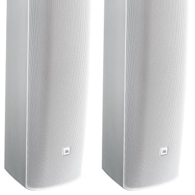 2 JBL CBT 1000 1500w 2-Way Swivel Wall Mount Line Array Column Speakers in White image 1