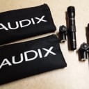 Pair of Audix Small Condenser Microphones #2 with Stand Clips & Storage Bags - *Mint/Never Used*
