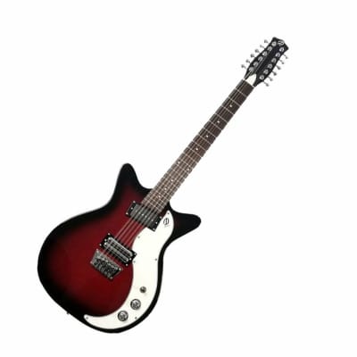 Danelectro D59X12-REDB Semi-Hollow Double Cutaway Shorthorn Shape 12-String Electric Guitar image 3