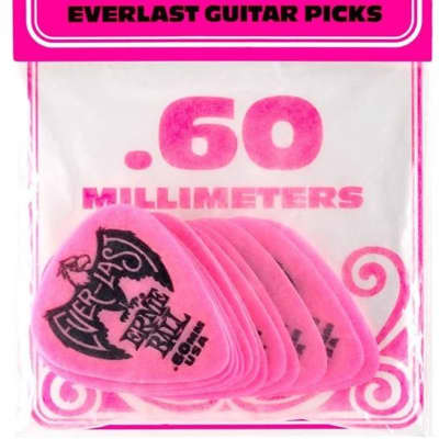 Ernie Ball .60mm Pink Everlast Guitar Picks (P09179) image 2