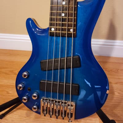 Curbow IEP CT 1998 Blueburst Petite 5-String Left-Handed Bass image 1