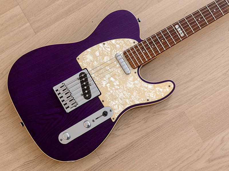 1990s ESP Vintage Plus T-Style Electric Guitar Trans Purple w/ USA Seymour Duncan Pickups, Japan image 1