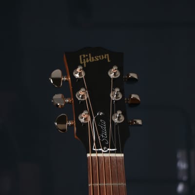Gibson J-45 Studio Walnut Acoustic Electric Guitar in Antique Natural with Case image 13