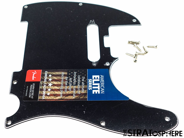 USA Fender Elite Telecaster Tele Black 3 Ply PICKGUARD American