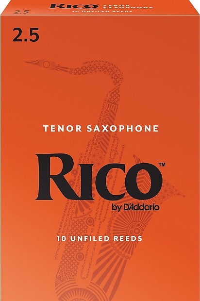 Rico RKA1025 Tenor Saxophone Reeds - Strength 2.5 (10-Pack) image 1