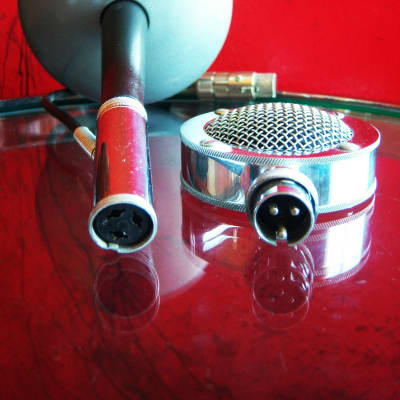 Vintage RARE 1950's Astatic D-104 crystal "Lollipop" microphone Chrome w period Astatic E6G desk stand image 9