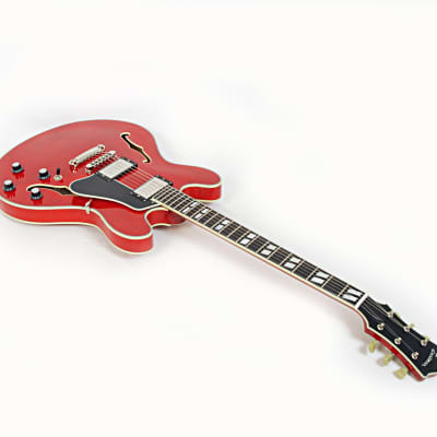 Eastman T486-RD Deluxe Trans Red 16" Thinline Hollowbody With Hard Case #02151 @ LA Guitar Sales image 1