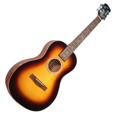 Journey Instruments FP412B Collapsible Parlor Guitar - Burst, Solid Sitka & African Mahogany image 2