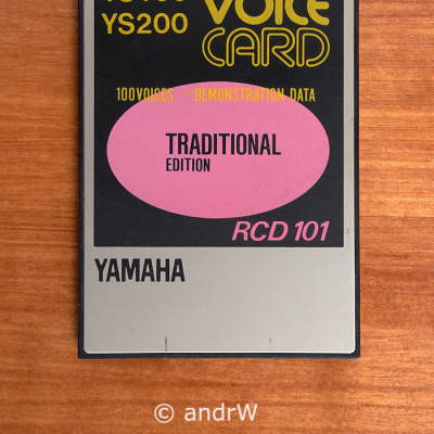 Yamaha RCD 101 Voice Card Traditional Edition for FM Digital Synthesizer YS100 YS200 B200 TQ5
