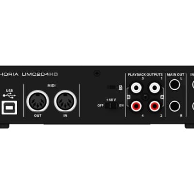 Behringer Umc204 Hd Interfaccia Audio 2 X4 Scheda Audio Midi Usb 2 