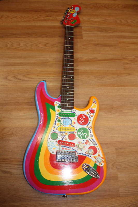 Fender SQUIRE 2005 George Harrison "ROCKY" Hand Painted Fender Guitar Beatles ~ Free Shippi image 1
