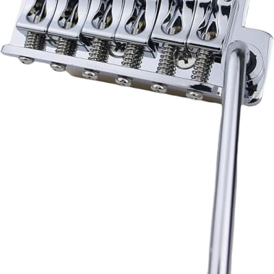 Guitar Tremolo Bridge String Spacing 10.8MM with Tremolo System Saddle And Brass Block & Spring and Claw, Pop-In Vibrato Bar, Complete Install Kit, Chrome image 4