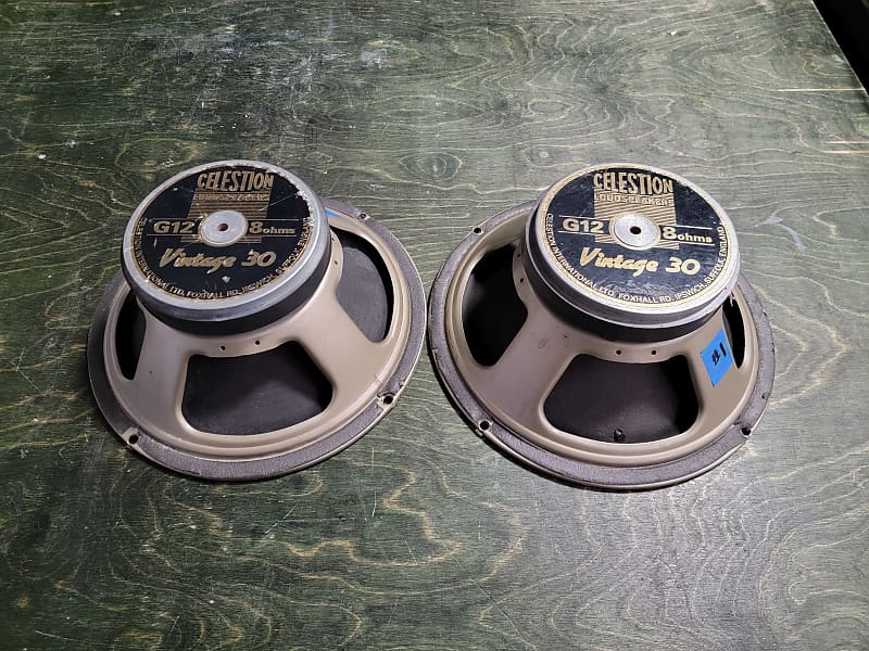 Celestion G12 Vintage 30 V30 MESA UK T4335 1992 - Bronze 8 ohm (×2) Pair