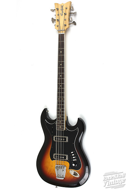 Hagstrom H8 8 String Bass 1968 Sunburst Reverb