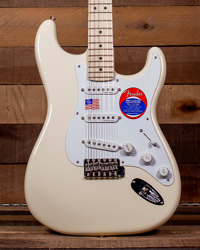 Fender  Eric Clapton Stratocaster, Maple FB, Olympic White image 1