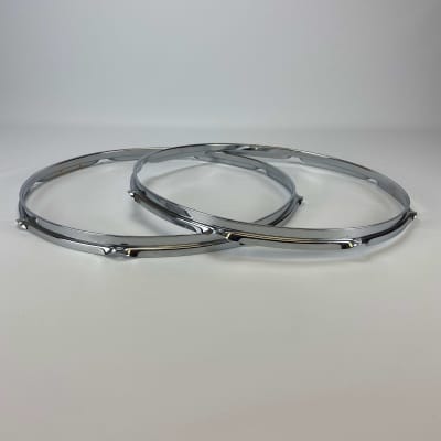 WorldMaxx 14″  8 Hole Batter and Snare side 2.3mm Hoop  Chrome image 3