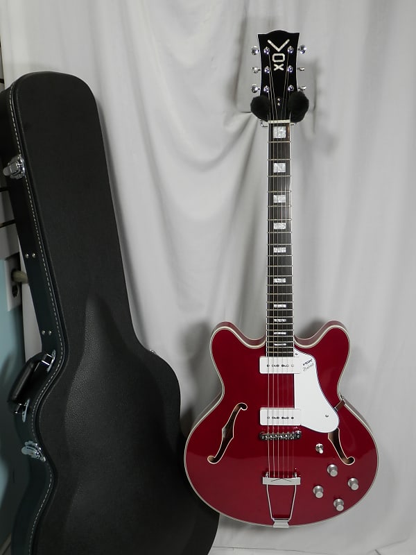Vox Bobcat V90 Cherry Red Semi-Hollow Electric with case image 1