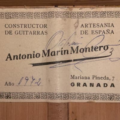 Antonio Marin Montero 1972 flamenco guitar - absolutely a great one with huge vintage sound + video! image 12