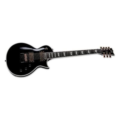 ESP LTD Deluxe EC-1007 Baritone Evertune 7-String Right-Handed Electric Guitar with 3-Piece Mahogany Neck and Macassar Ebony Fingerboard (Black) image 3