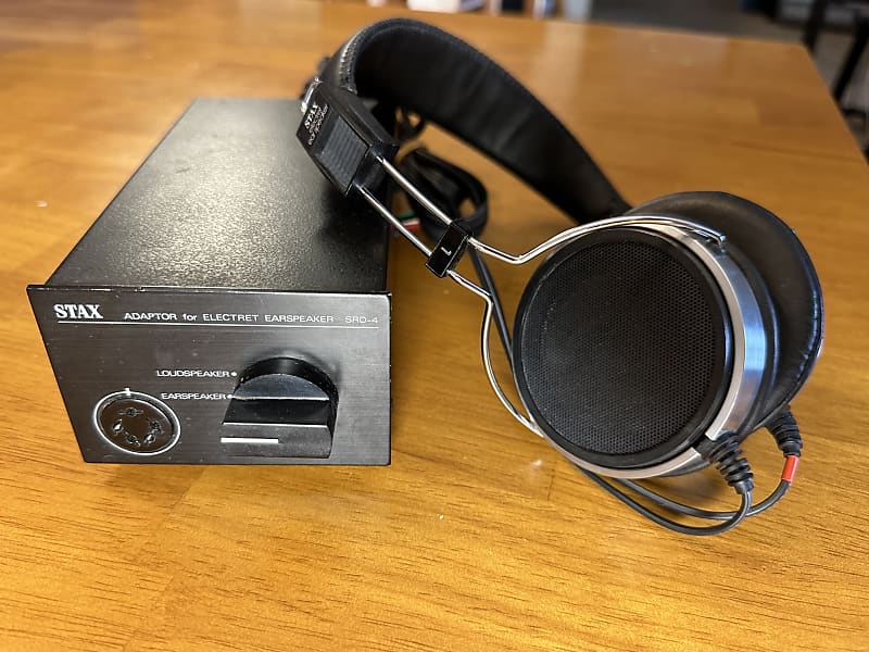 Stax SR-40 Vintage Electret Headphones + Stax SRD-4 Adaptor | Reverb