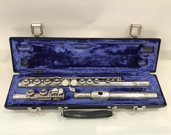 Emerson EF1 Model Flute Silver Plate, USA, Very Good Condition image 1