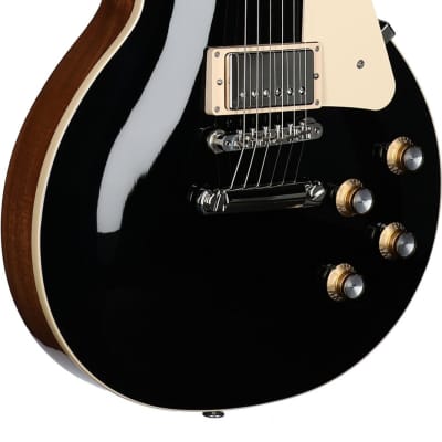Gibson Les Paul Standard 60s Custom Color Electric Guitar, Plain Top (with Case), Ebony image 3
