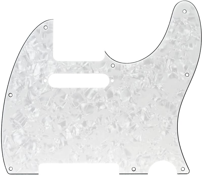 Fender 8hole Modern Telecaster Pickguard White Pearl Reverb