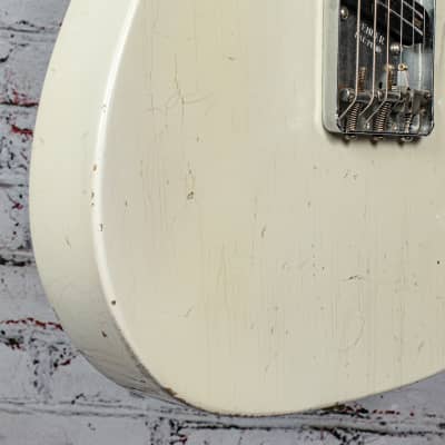 Fender 2017 Custom Shop Black Anodized Journeyman Relic Telecaster Electric Guitar, Aged Opaque White Blonde w/ Glaser B-Bender & Original Case x7975 (USED) image 15