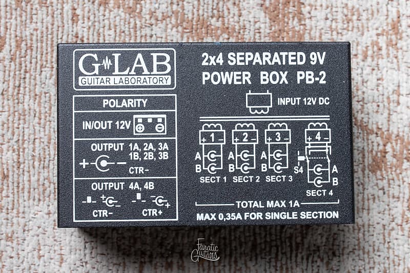 G LAB 2x4 Separated 9V Power Box PB-2 #00017500889 Second | Reverb