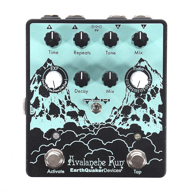 Earthquaker Devices Avalanche Run Stereo Delay & Reverb V2 Mint Green & Black (CME Exclusive) image 1