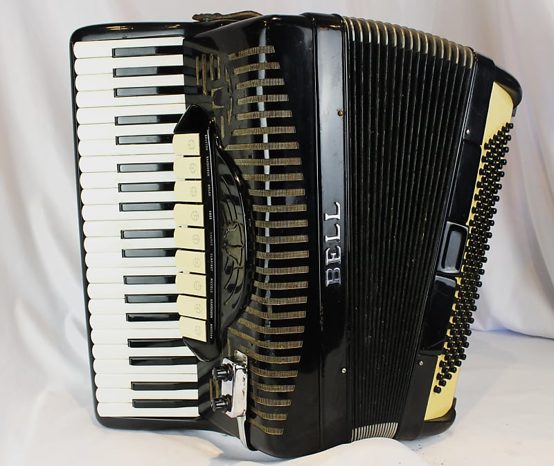 6460 - Black Bell Piano Accordion LMH 41 120 image 1