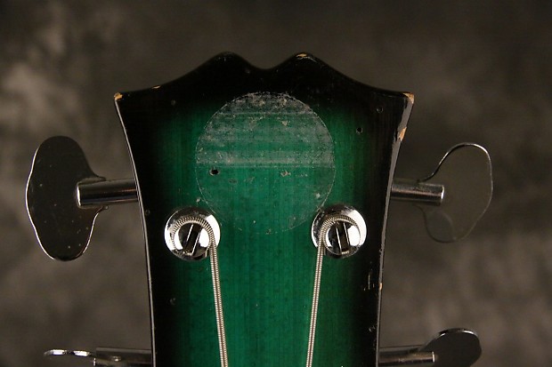 Japanese Bass made in Japan Hollow Body Bass 1970s Green Japanese Bass made in Japan Hollow Body Bass 1970s Green