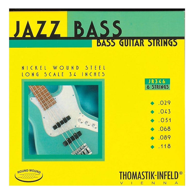 Thomastik-Infeld JR346 Jazz Round Wound Nickel Roundcore Bass Strings - Medium (.29 - .118) image 1