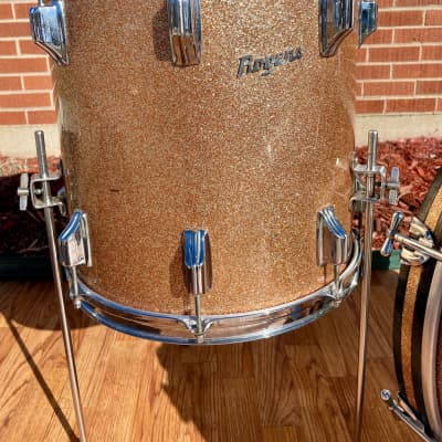 1960s Rogers Holiday Drum Set Pink Champagne Pearl Sparkle 20/12/14 image 14