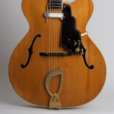 Guild  Artist Award B w/floating DeArmond pickup Arch Top Acoustic Guitar (1961), ser. #17325, brown tolex hard shell case. image 3
