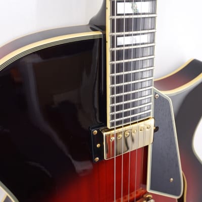 Conti Thinline Jazz Guitar [Peerless 'Equity Model' 2015] Deep Red Burst + Deluxe Mono Gig Bag image 7