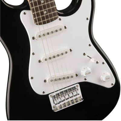 Squier Mini Strat 3/4 Electric Guitar Black image 3