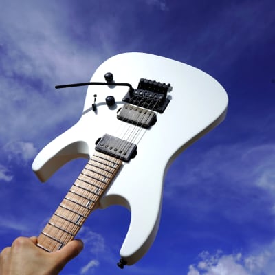 ESP Custom Shop Original M-II DLX Maple Board Snow White Satin 6-String w/ Case (2025) image 1