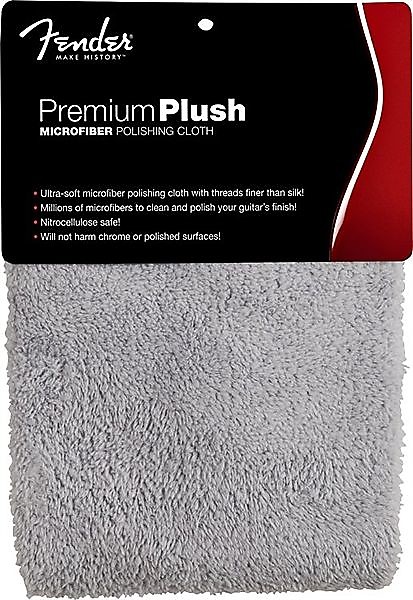 Fender Premium Plush Microfiber Polishing Cloth, Gray 2016 image 1